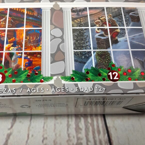 Thomas Kinkade 12 Days Of Christmas Puzzle 12 Mini Tins Makes 500 Piece Puzzle - Picture 7 of 11